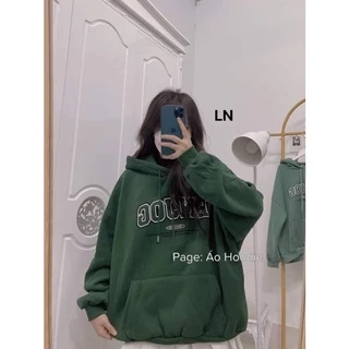 Áo hoodie enjog  Áo hoodie nữ nỉ cotton form rộng  tay bồng  Áo mũ 2 lớp xịn xò