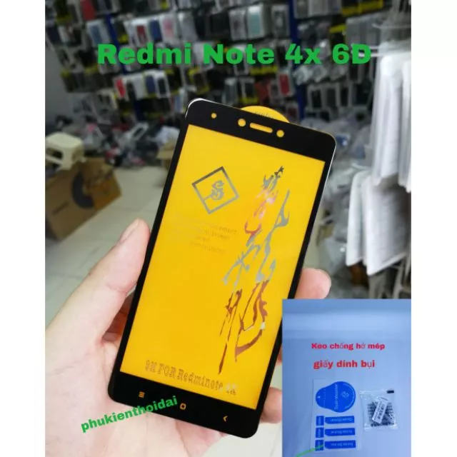 Xiaomi Redmi Note 4x / Note 4 625 💝FREESHIP Từ 50k💝 cường lực 6D Full màn hình full keo ( tặng keo mép giấy lấy bụi )