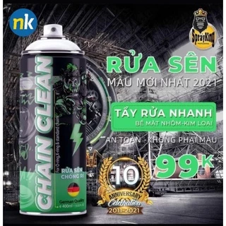 [Giá Sỉ] Chai xịt rửa sên, vệ sinh sên, xích xe máy, xe mô tô xe đạp Sprayking Chain Clean 400ml (Mẫu Mới)