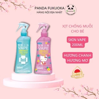 Xịt Chống Muỗi và Côn Trùng Toàn Thân Skin Vape Cho Bé 200ml - Xịt Muỗi Cho Bé Nhật Xịt Đuổi Muỗi Panda Fukuoka