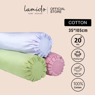 Vỏ gối ôm Premium Cotton Satin cao cấp LAMIDO 70x100, 60x80 cm trơn màu, bao gối ôm lụa có dây kéo khóa
