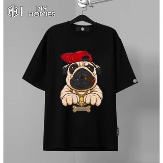 Áo thun BIG SIZE 50-120kg nam nữ cotton mẫu Smoking Dog - MH Store