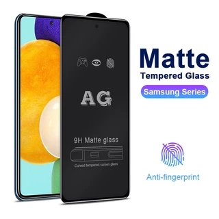 Kính Cường Lực Nhám Chống Vân Tay AG Full Màn Cho Samsung Galaxy A15 A25 A35 A14 A24 A34 A54 A13 A23 A33 A53 A73 A72 A52 A52s A32 A22 A71 A51 A21s A11 A70 A02 A03 A04 A05 A05S A10s A20s A42 A02s A03s A12 A30s A31 A50 A50s Note 10 Lite S20 S23 Fe