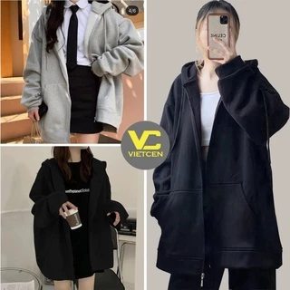 Áo Khoác Nỉ Hoodie Zip Form Rộng Nam Nữ Unisex Vietcen