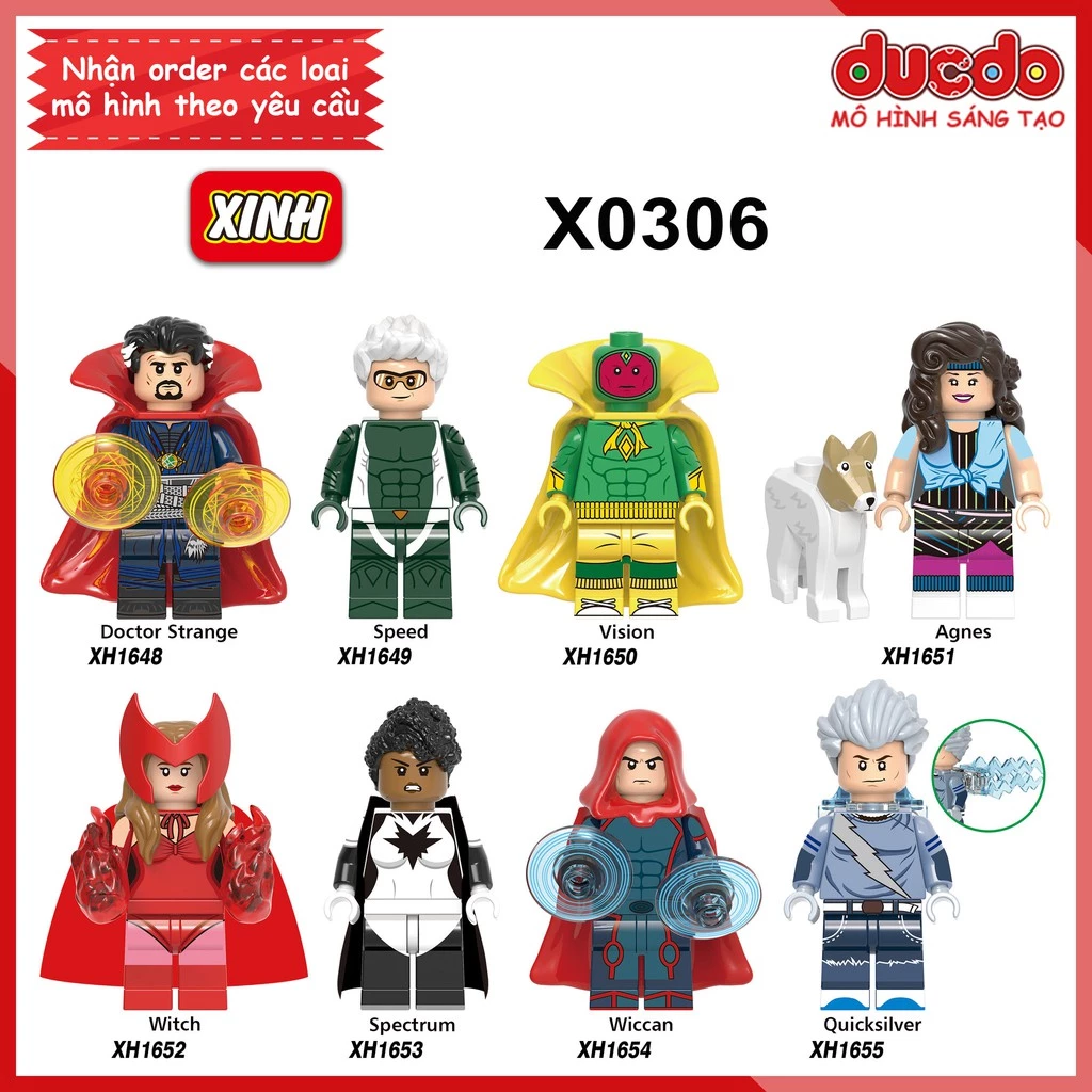 Minifigures các nhân vật trong Various Wandavision - Đồ Chơi Lắp Ghép Xếp Hình Mini Mô hình Iron Man XINH X0306