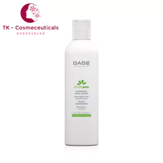 Toner BABE Stop AKN Astringent Tonic Lotion Cân Bằng Dầu Nhờn, Hỗ Trợ Giảm Mụn, Se Khít Lỗ Chân Lông - 250ml