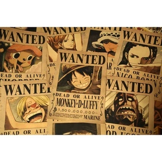 Poster Truy Nã One Piece A3 Poster Wanted One Piece GIấy Kraft Siêu Đẹp