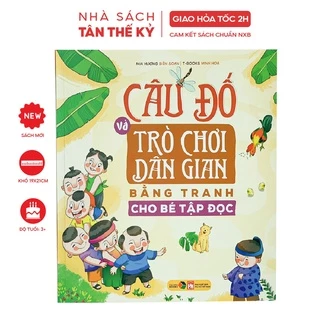 Sách - Câu đố và trò chơi dân gian bằng tranh cho bé tập đọc phát triển ngôn ngữ và trí tuệ