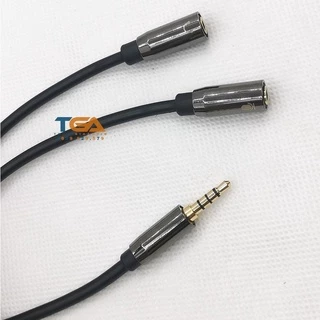 Dây chia tai nghe 3.5 ly, 3.5mm  (1 đầu hỗ trợ Mic, 1 đầu hỗ trợ tai nghe) . Độ dài 20 cm