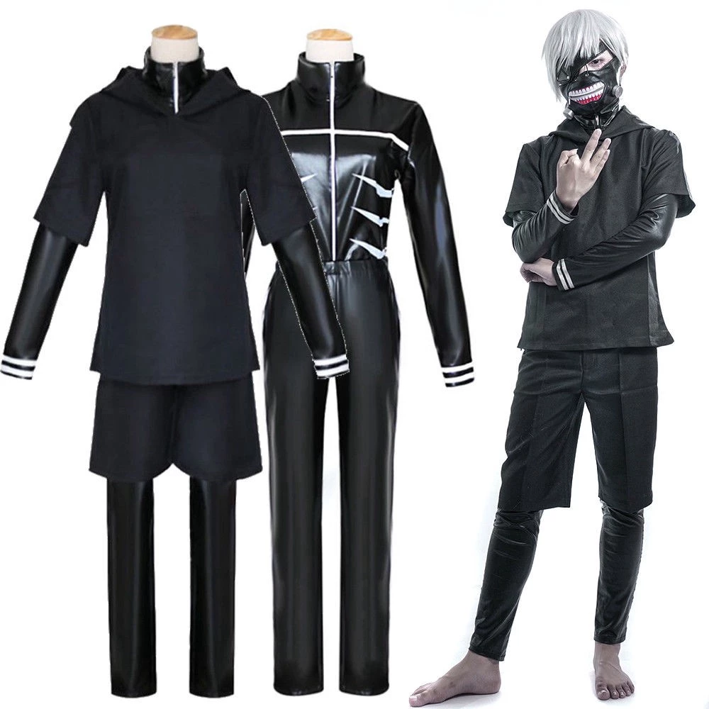 Anime Tokyo Ghoul cosplay trang phục Kaneki Ken mặt nạ Halloween trang phục nữ cosplay trang phục bên đồng phục bộ đầy đủ