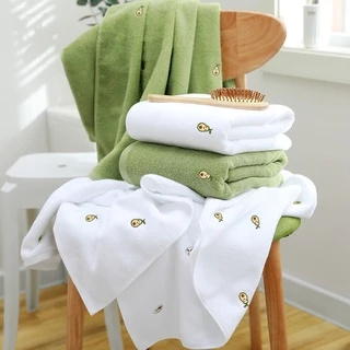 Khăn Tắm Vải Cotton Mềm Mại Thấm Hút Tốt In Hình Quả Bơ Dễ Thương