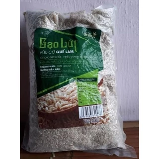 Gạo lứt trắng hữu cơ Quế Lâm mềm dẻo, túi 2kg