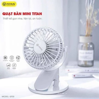 [Mã ELHA9 giảm 15% đơn 50K] Quạt tích điện mini kẹp bàn Titan chính hãng