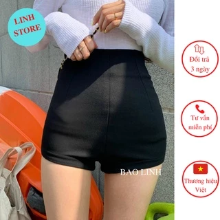 Quần Short Nữ Mặc Nhà LINH STORE Dáng Legging Cạp Chun Lưng Cao Chất Liệu Umi Đẹp Co Dãn