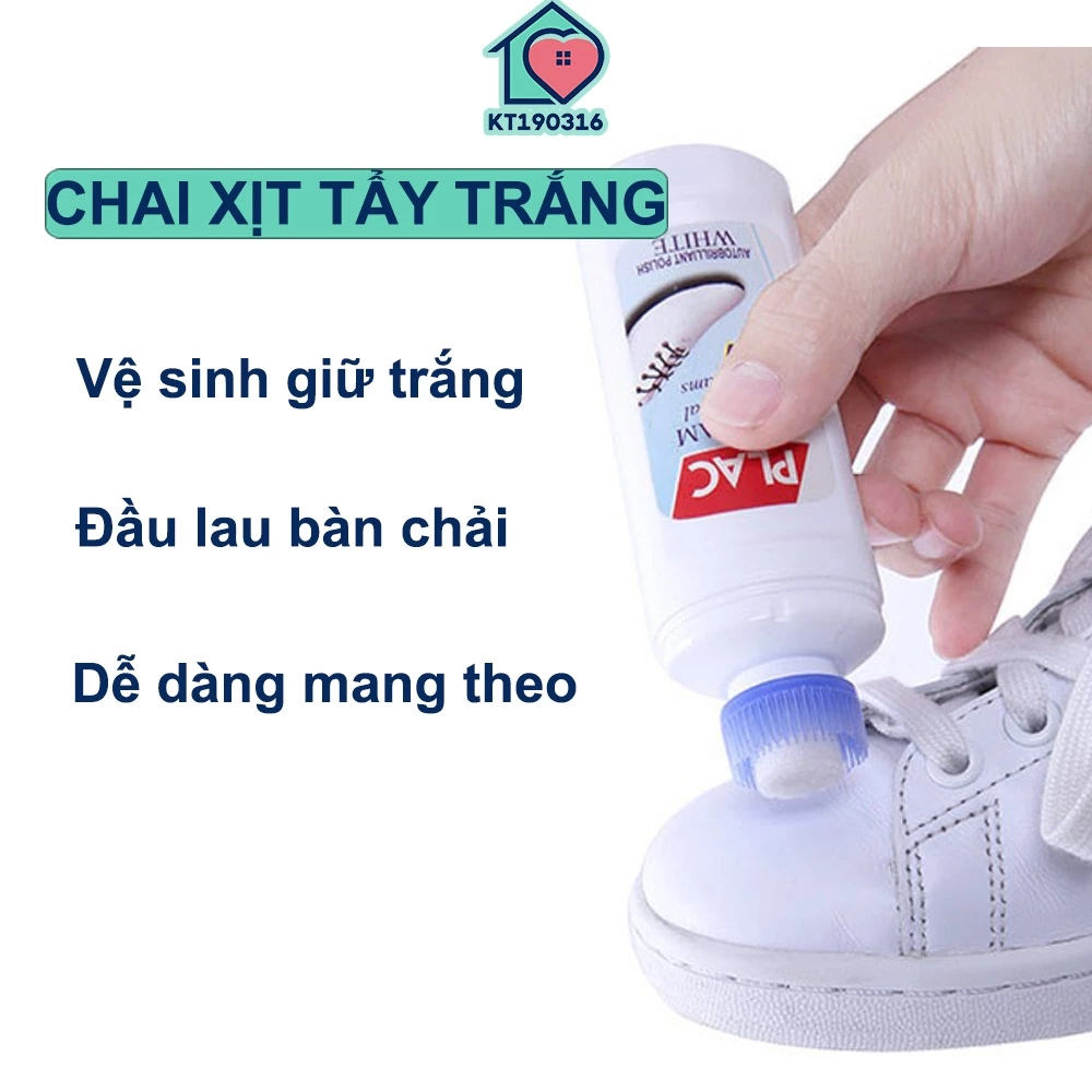 Chai Xịt Vệ Sinh Plac Tẩy Trắng GIày Dép Túi Xách - Tẩy Trắng Vệ Sinh Bền Màu Cho Giày và Túi