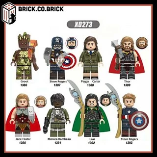 Marvels Avengers End Game Đồ Chơi Lắp Ráp Minifigure Siêu Anh Hùng Captain Thor Loki Carter Groot