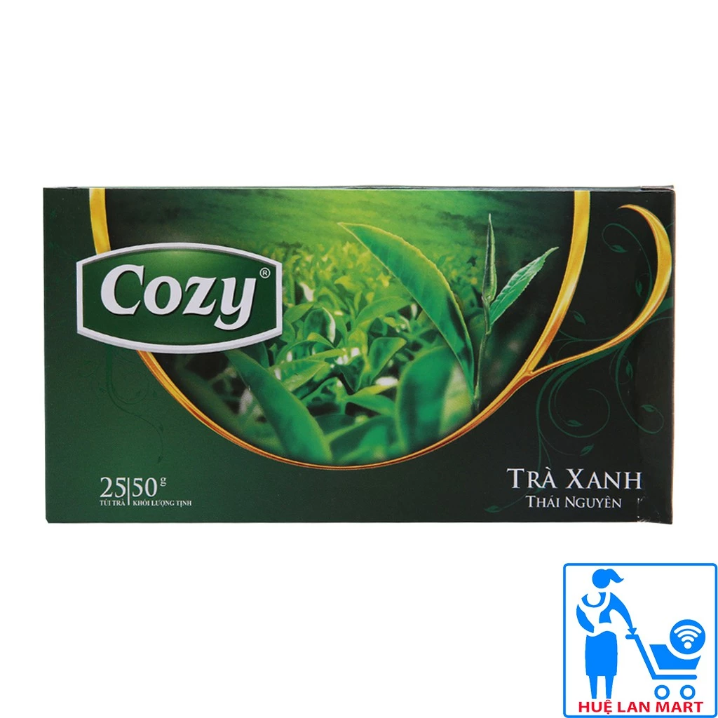 [CHÍNH HÃNG] Trà Xanh Cozy Hộp 50g (2g x 25 túi lọc)