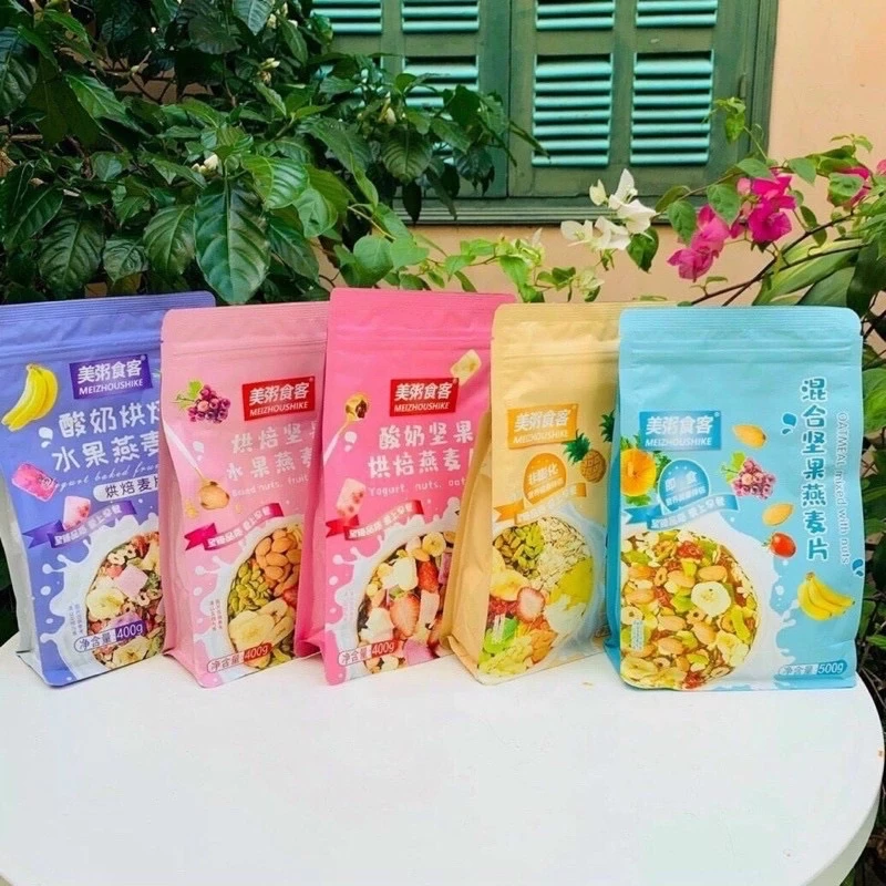 NGŨ CỐC HOA QUẢ, SỮA CHUA, MIX 500G [HÀNG SẴN CÁC VỊ]