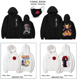 💥 HOT 🎁 BST ÁO HOODIE HÌNH ITACHI UCHIHA, SASUKE KAKASHI , NARUTO ANIME KÈM QUÀ TẶNG 💖