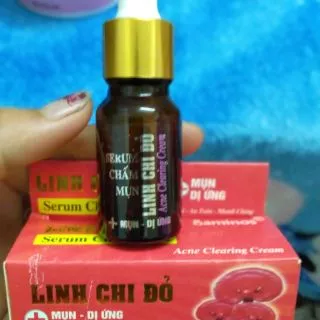 Sirum cham mụn linh chi đỏ.