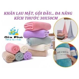 Khăn lông cừu HÀN QUỐC mềm mại, thấm hút tốt DÙNG cho lau mặt, lau đầu 30x50cm