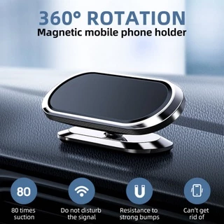 Đế hít điện thoại nam châm phụ kiện ô tô xe hơi xoay 360° (giá đỡ từ tính + đã kèm miếng dán )