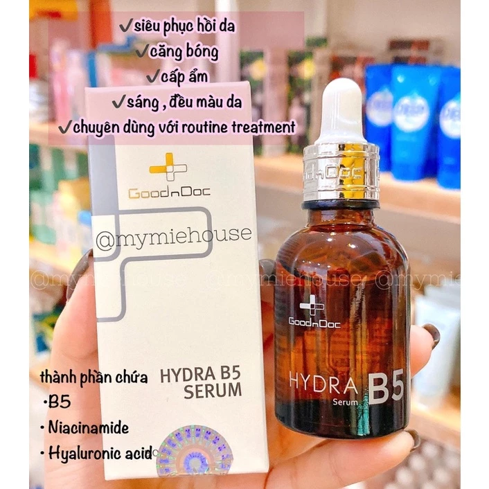 Serum Cấp Ẩm Phục Hồi Làm Sáng Da B5 GoodnDoc 30ml Nhập Khẩu Chính Hãng