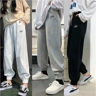 Quần Jogger Nữ SPUN Ulzzang Thun Nỉ - Kiểu quần ống rộng nữ thể thao bo gấu cạp cao nhiều màu Leevin Store