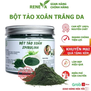 Bột Tảo Xoắn Nguyên Chất Hộp 200gr, Bột Mặt Nạ Thiên Nhiên Trắng Da, Hết Mụn, Mịn Màng, An Toàn Hiệu Quả BTX01 RENEVA