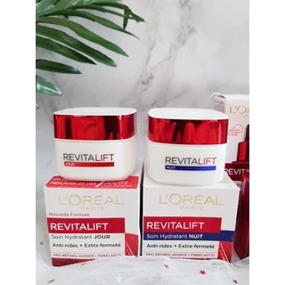 Kem dưỡng da Loreal Revitalift chống lão hóa và săn chắc da, dưỡng ẩm và sáng da  dùng ban ngày, đêm