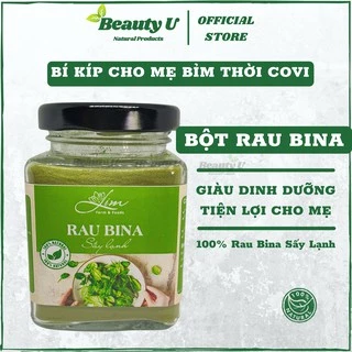 Bột Cải Bó Xôi Rau Bina Sấy Lạnh LimFarm Nguyên Chất 100% Hũ 150Gram - Bột Ăn Dặm Cho Bé , Bổ Não , Sáng Mắt , Canxi