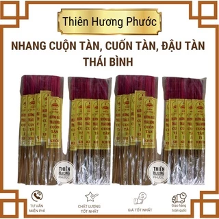 Nhang Bắc hương Bài cuốn tàn Thái Bình 40cm gói 10 thẻ 240 cây mùi thơm êm dịu,ít khói