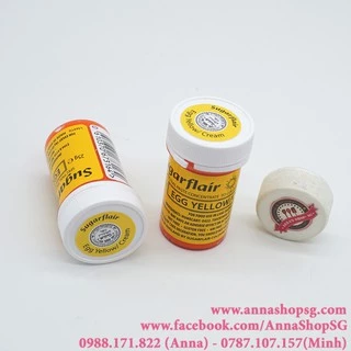 MÀU THỰC PHẨM DẠNG PASTE SUGARFLAIR - EGG YELLOW 25G