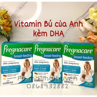 (ĐỦ BILL) Vitamin Bú Anh-Vitamin Tổng Hợp Cho Mẹ Sau Sinh Pregnacare Breastfeeding