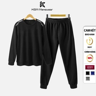 Bộ Thể Thao Nam KSM Menswear Thu Đông Thời Trang Cao Cấp Vải Nỉ Cotton đẹp B301