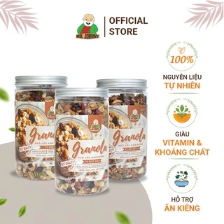 Granola Ăn Kiêng, Ngũ Cốc Giảm Cân MR.JOHNNY 450g - Yến Mạch Nướng Mật Ong Có Vị, Hạt Dinh Dưỡng Mix Thực Đơn Cho Mẹ Bầu