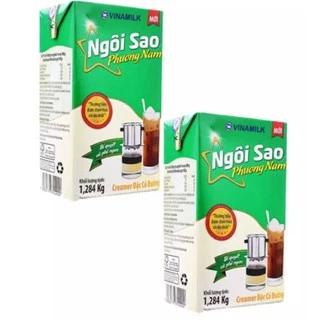 Combo 2 hộp Sữa đặc Ngôi Sao Phương Nam xanh lá - Hộp giấy 1284g