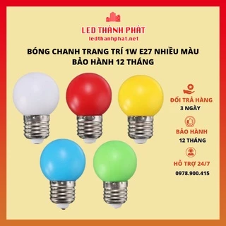 Bóng Chanh 1W nhiều màu, Bóng Led Trang Trí Nội/Ngoại Thất