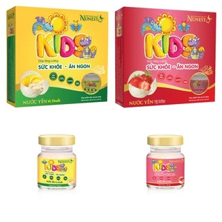 Lốc nước yến cho bé Nunest Kid vị Dâu/Chuối (6 lọ x 70ml)