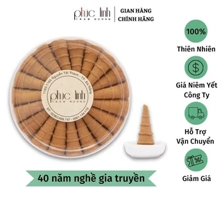 Nhang nụ trầm hương đốt thơm  PHÚC LINH  loại 1 36 viên lớn - Dùng Xông Nhà, Thờ Cúng, Phong Thủy, May Mắn, Trừ Tà , Lộc