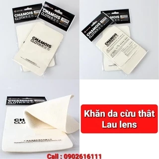 Khăn lau len da cừu Chamois GGS chuyên dung lau ống kính các loại máy ảnh hàng chính hãng