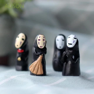 Set 4 mô hình đồ chơi nhân vật Vô Diện hoạt hình Spirited Away bằng pvc