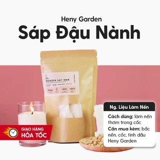 Sáp Đậu Nành Làm Nến (Soy Wax) - Tặng Tinh Dầu Mẫu Thử – Nguyên Liệu Làm Nến Thơm Cao Cấp Heny Garden