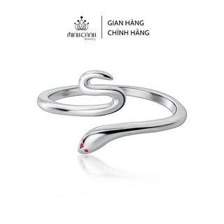 Nhẫn Bạc Hình Con Rắn Trơn Không Đính Đá Bạc Ý S925 - Minh Canh Jewelry