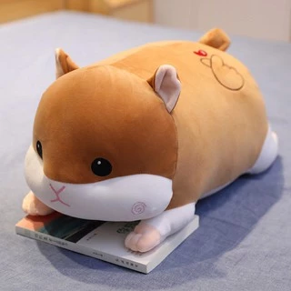 GẤU BÔNG CHUỘT HAMSTER NẰM SIÊU ĐÁNG YÊU (50CM--->80CM) VẢI MINISO SIÊU MỊN, AN TOÀN CHO BÉ