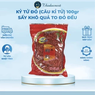 [HÀNG LOẠI 1] Kỷ Tử Đỏ (Câu Kỉ Tử) 100gr Sấy Khô Quả To Đỏ Đều Giúp Đẹp Da, Bổ Máu, Dễ Ngủ, Sáng Mắt - THUDUCNEST