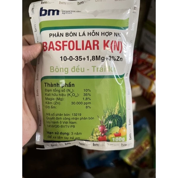 BASFORLIA K 10-0-35 HÀNG CÔNG TY BM( ĐỨC) BÔNG ĐỀU TRÁI LỚN