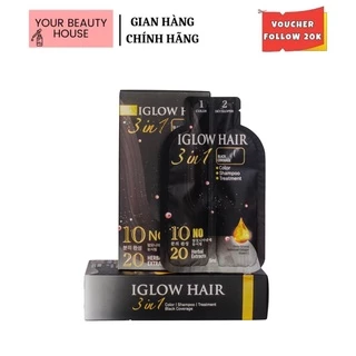 [IGLOW HAIR] Dầu Gội Phủ Bạc Tóc Hàn Quốc Cover 3 in 1