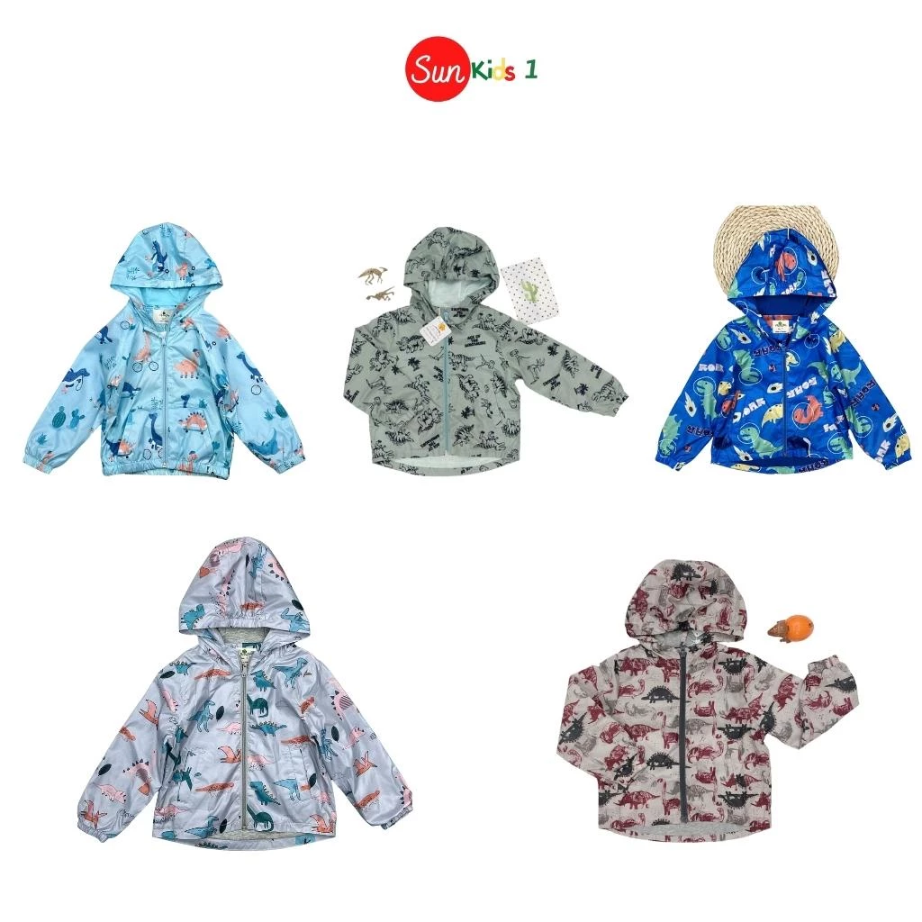 Áo khoác bé trai size 6-10, áo khoác gió trẻ em bé trai chất dày dặn 2 lớp có nót cotton thấm hút mồ hôi - SUNKIDS1