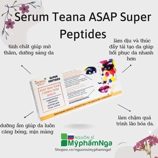 Serum Teana ASAP Super Peptides Trắng da mờ thâm sạm đều màu da